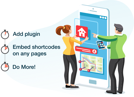 Easy 3-steps for Real Estate Agents to add the plugin to their site.